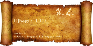 Ujhegyi Lili névjegykártya